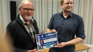 Hsv Voorwaarts zet Jeugdhengelsportvereniging in het zonnetje met 1000 euro!